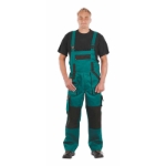 Obrázok z Červa MAX Pracovné nohavice s trakmi zeleno / čierna