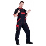 Obrázok z Červa MAX Pracovné nohavice s trakmi čierno / červená