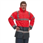 Obrázok z Cerva SEFTON Reflexná bunda červená/navy - zimná