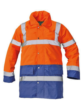 Obrázok z Cerva SEFTON Reflexná bunda oranžová/modrá - zimná