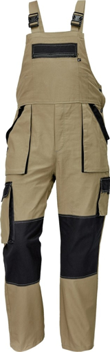 Obrázok z Červa MAX SUMMER Pracovné nohavice s trakmi piesková / čierna