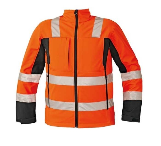 Obrázok z Cerva MALTON Reflexná softshellová bunda oranžová