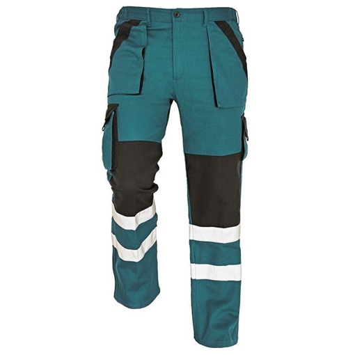 Obrázok z Červa MAX WINTER RFLX Pracovné nohavice do pásu zeleno / čierne - zimné