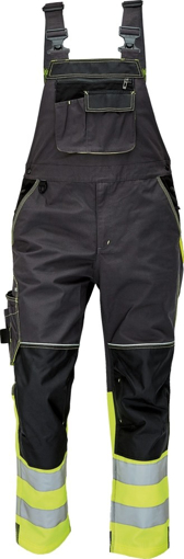 Obrázok z KNOXFIELD REFLEX Reflexné nohavice s lakom - antracitová / žltá