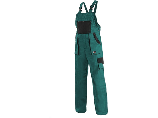 Obrázok z CXS LUXY SABINA Pracovné nohavice s trakmi zeleno / čierna