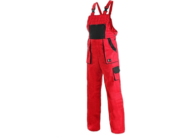 Obrázok z CXS LUXY SABINA Pracovné nohavice s trakmi červeno / čierna