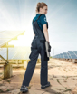 Obrázok z ARDON®4TECH Dámske pracovné nohavice s trakmi šedo-čierne