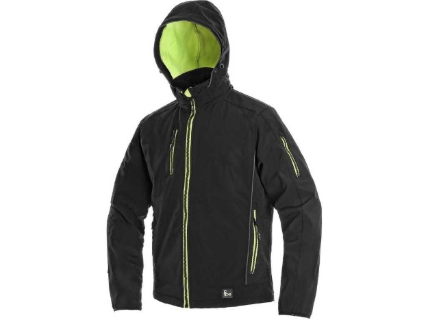 Obrázok z CXS DURHAM Pánska softshellová bunda čierna / žltá