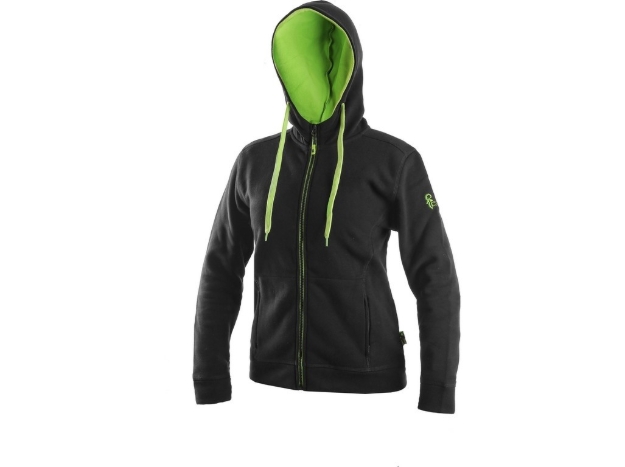 Obrázok z CXS HARRIET Dámska mikina čierno / zelená
