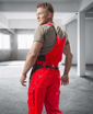 Obrázok z ARDON®VISION  Pracovné nohavice s trakmi červené skrátené