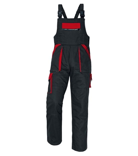 Obrázok z Červa MAX Pracovné nohavice s trakmi čierno / červená