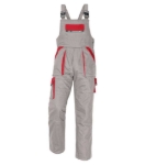 Obrázok z Červa MAX Pracovné nohavice s trakmi šedo / červená