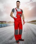 Obrázok z ARDON®2STRONG Pracovné nohavice s laclem červené