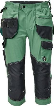 Obrázok z Červa DAYBORO Pracovné 3/4 nohavice machovo zelená / čierna