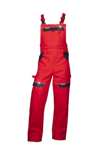 Obrázok z COOL TREND Pracovné nohavice s trakmi červené predĺžené