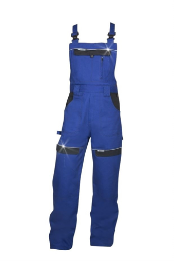 Obrázok z COOL TREND Pracovné nohavice s trakmi modrá / čierna - predĺžené