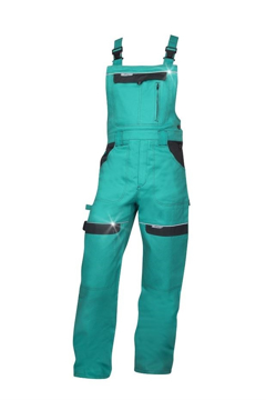 Obrázok z COOL TREND Pracovné nohavice s trakmi zelená / čierna