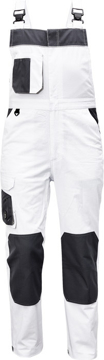 Obrázok z Červa CREMORNE Pracovné nohavice s trakmi biela / šedá