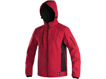 Obrázok z CXS DURHAM Pánska softshellová bunda červeno / čierna