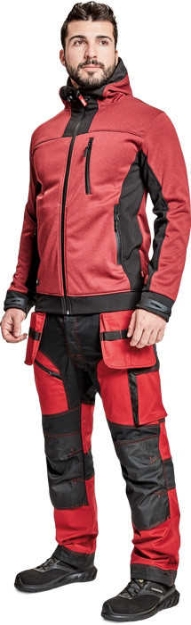 Obrázok z Cerva HUYER Pánska softshellová bunda červená