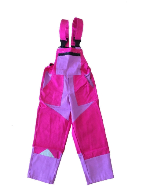 Obrázok z M+P DAVID Detské pracovné nohavice s trakmi ružové