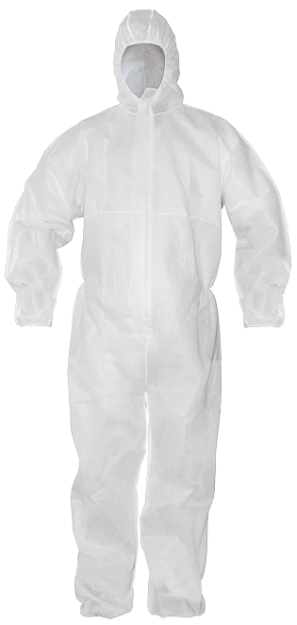 Obrázok z BOCORO Ochranný oblek biely