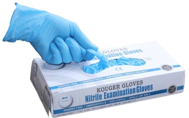 Obrázok z NITRIL BLUE Pracovné jednorazové rukavice modré