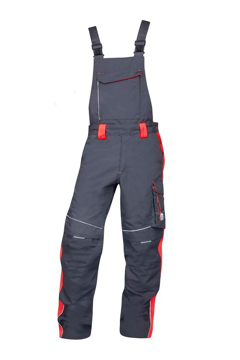 Obrázok z ARDON NEON Pracovné nohavice s trakmi šedo-červené