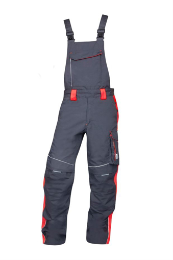 Obrázok z ARDON NEON Pracovné nohavice s trakmi šedo-červené predĺžené