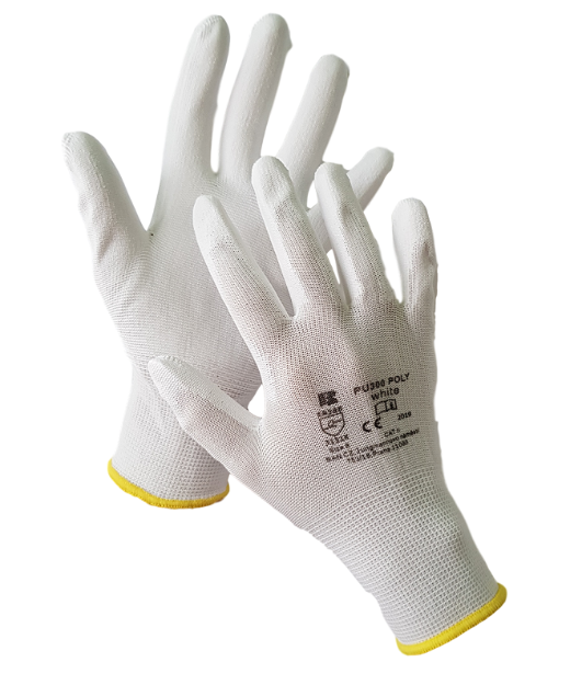 Obrázok z BAN POLY PU300 03133 Máčané pracovné rukavice biele