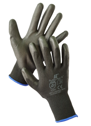 Obrázok z BAN POLY PU300 03134 Máčané pracovné rukavice čierne