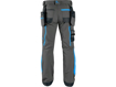 Obrázok z CXS NAOS Montérkové nohavice šedo-čierne, HV modré doplnky