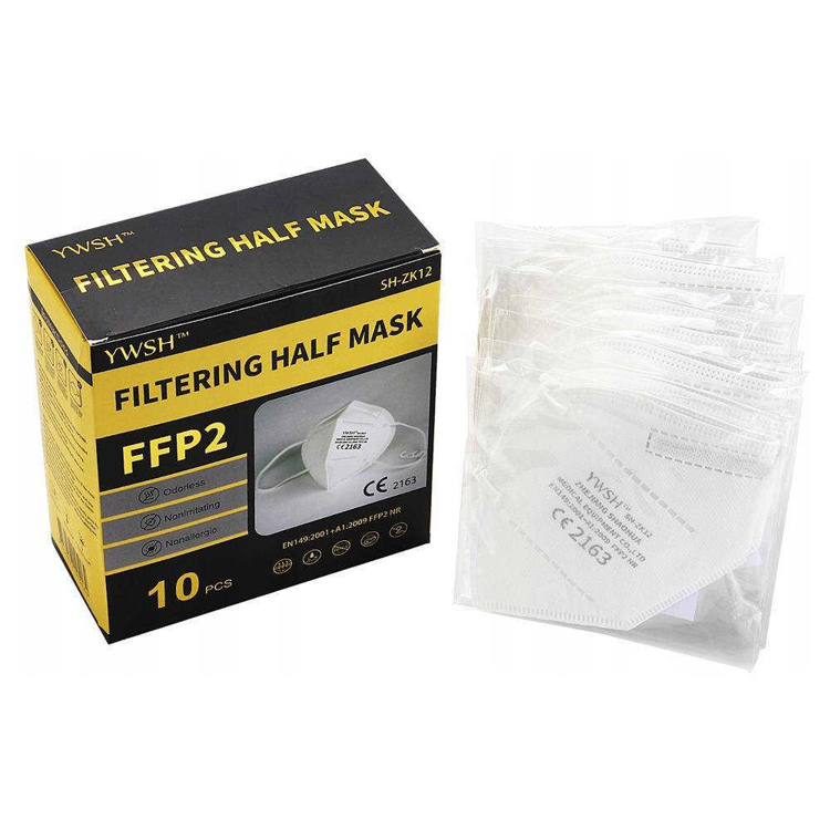 Obrázok z YWSH FFP2 Respirátor bez výdychového ventilčeka 