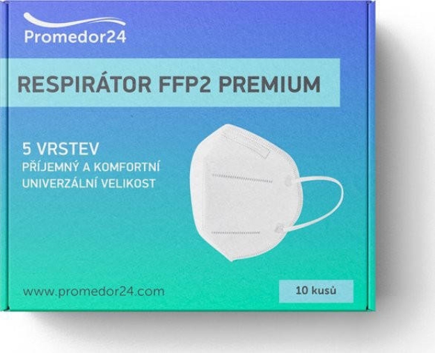 Obrázok z PROMEDOR PREMIUM PRM2403 / Skladaný 5 vrstvový respirátor Promedor KN95 / FFP2 