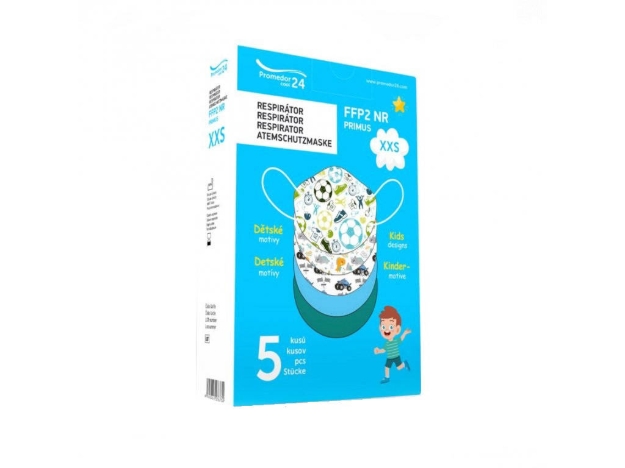 Obrázok z Promedor Detský Respirátor FFP2 motív chlapec 5 ks - vyrobené v ČR