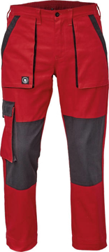Obrázok z Cerva MAX NEO Pracovné nohavice do pasu červeno / čierne 