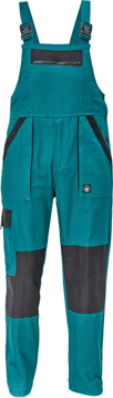 Obrázok z Cerva MAX NEO Pracovné nohavice s trakmi zeleno / čierne 