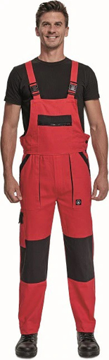 Obrázok z Cerva MAX NEO Pracovné nohavice s trakmi červeno / čierne 