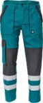 Obrázok z Cerva MAX NEO REFLEX Pracovné nohavice do pasu zeleno / čierne 