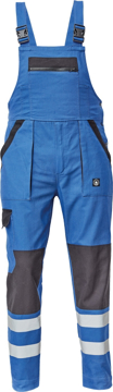 Obrázok z Cerva MAX NEO REFLEX Pracovné nohavice s trakmi modro / čierne 