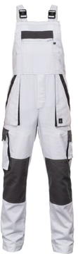 Obrázok z Červa MAX SUMMER Pracovné nohavice s trakmi bielo / šedej 