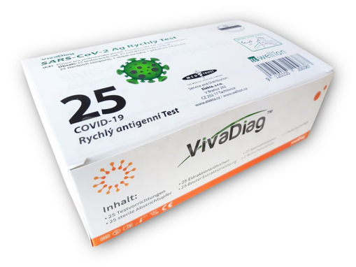 Obrázok z VivaDiag / Antigen test SARS-CoV-2 Ag Rapid - 25 ks / balenie 