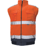 Obrázok z Cerva Clovelly pilot bunda HV oranžová / navy Reflexná bunda zimná 