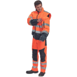 Obrázok z Cerva Clovelly pilot bunda HV oranžová / navy Reflexná bunda zimná 