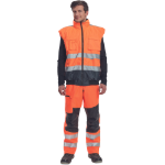 Obrázok z Cerva Clovelly pilot bunda HV oranžová / navy Reflexná bunda zimná 