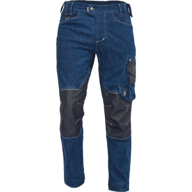 Obrázok z Cerva NEURUM DENIM Pracovné nohavice do pása tmavo modré