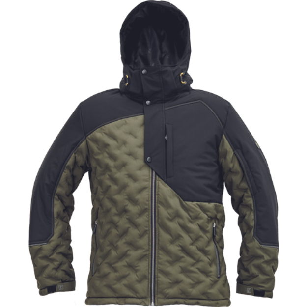 Obrázok z Cerva NEURUM Pracovná bunda zimná tmavo olivová / čierna