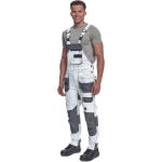 Obrázok z Cerva DAYBORO Pracovné nohavice s trakmi biela / šedá