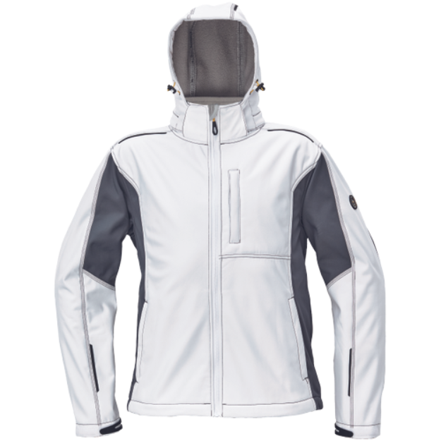 Obrázok z Cerva DAYBORO Pánska softshellová bunda biela / šedá