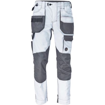 Obrázok z Cerva DAYBORO Pracovné nohavice do pása biela / šedá